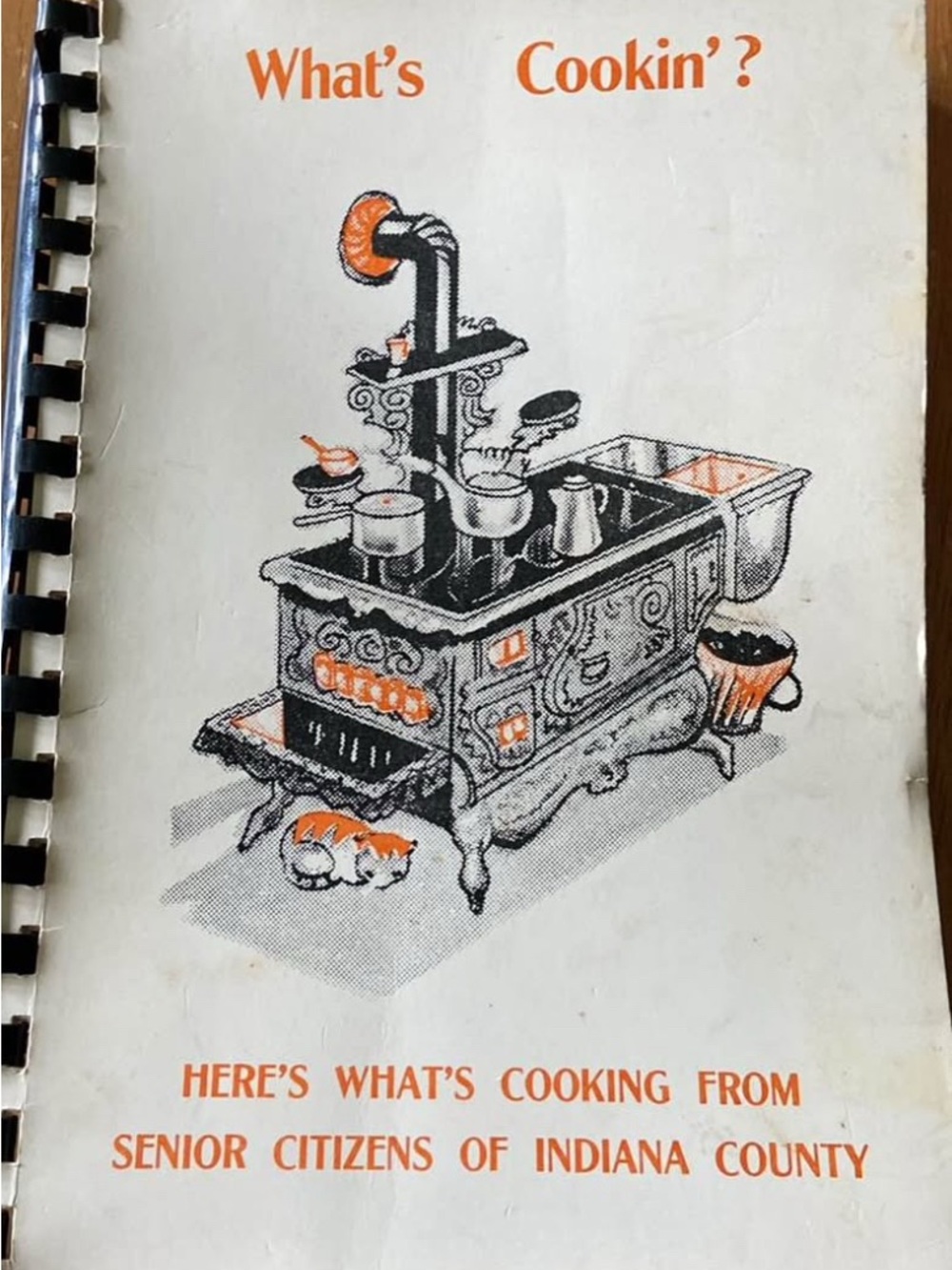 Vintage spiral cookbook Western Pennsylvania Indiana County small town cookies